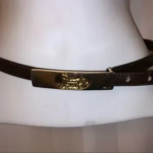 vintage CÉLINE brown calfskin leather BELT 22\